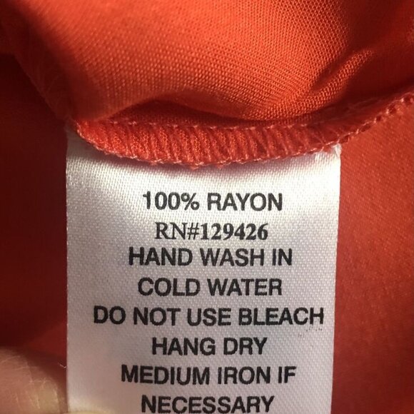 Escapada Fire Orange Beaded Tunic Top Shirt Blouse Womens S Small - Picture 7 of 8